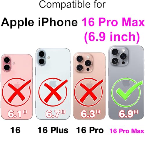 Designed for iPhone 16 Pro Max Case Wallet,Women Flip Folio Cover with Embossed PU Leather Stand Credit Card Holders Slots Wrist Strap Phone Case for iPhone 16 Pro Max 6.9 Inch (Rose Gold Butterfly) by KENHONER - Image 2