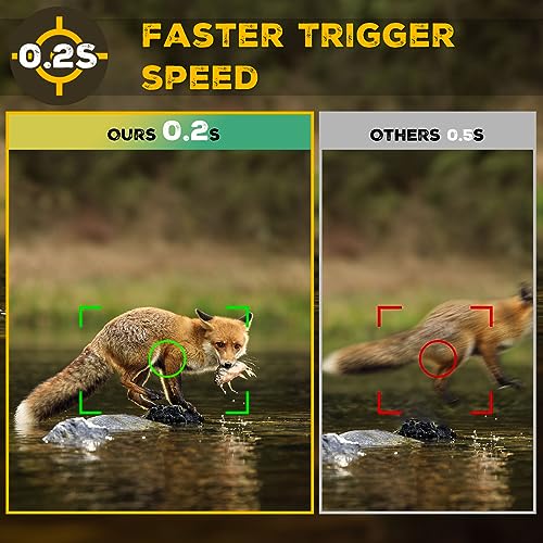 COOLIFE Jagdkamera, 28 MP, 1520P, HD, Auslösegeschwindigkeit 0,2 s und 27 Infrarot-LEDs, 940 nm,...