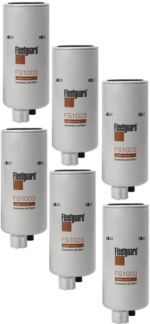 FS1003 Fleetguard Fuel/Water Sep Spin-On (Pack of 6)