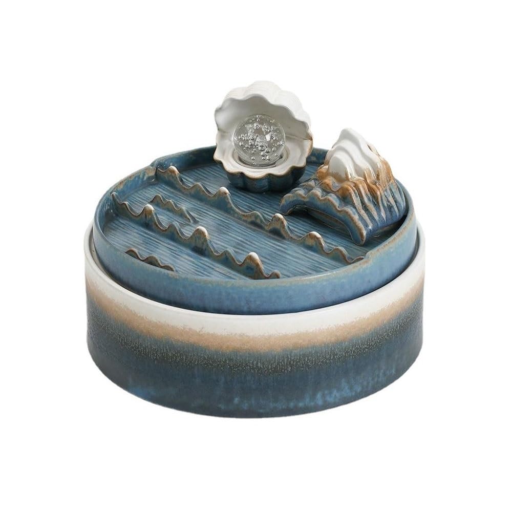 Desktop fountain Polybasin Circulating Water Feature Desktop Small Humidifier Company Living Room Fountain Decoration Desk waterfall decor