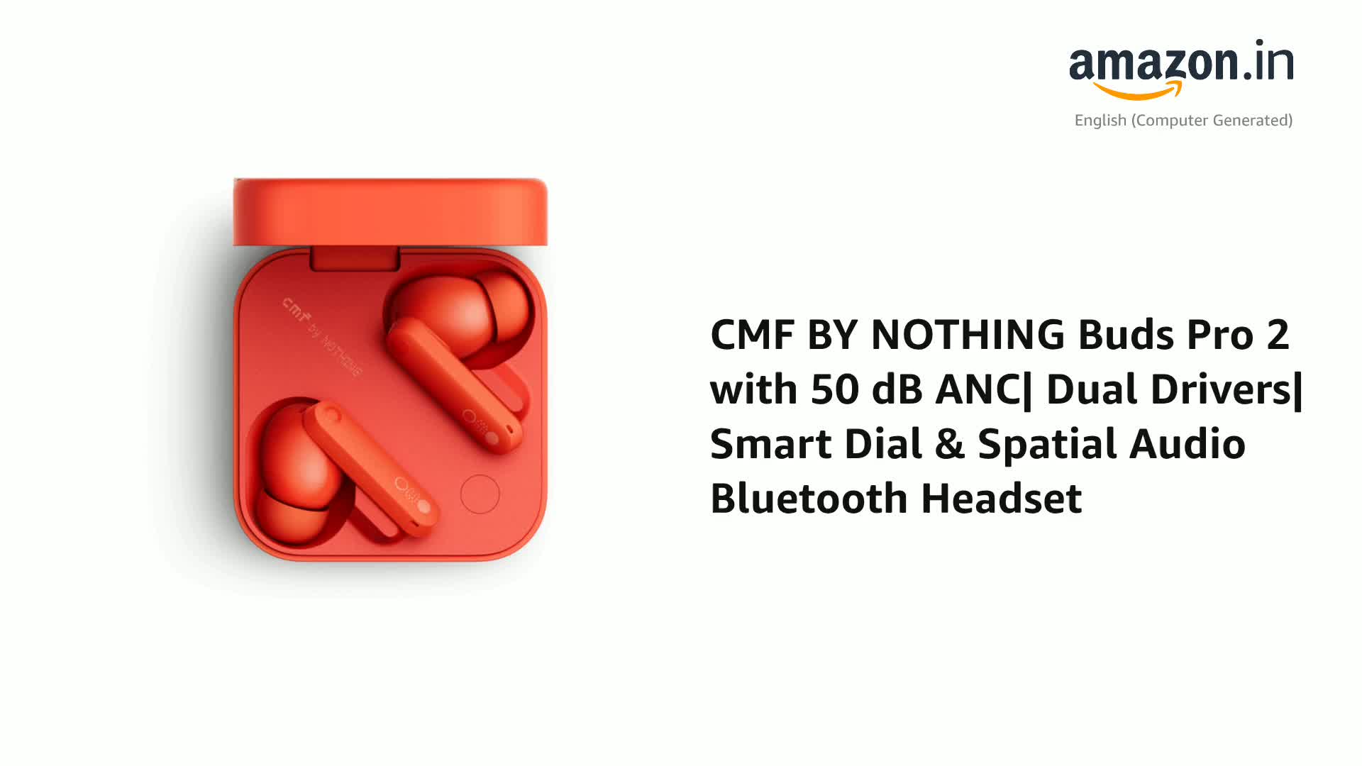 CMF BY Nothing Buds Pro 2 (Orange) : Amazon.in: Electronics