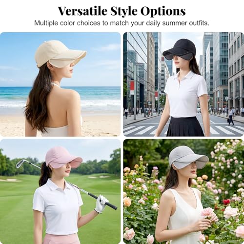 Gorra de béisbol con ala ancha ajustable para mujer miniatura 5