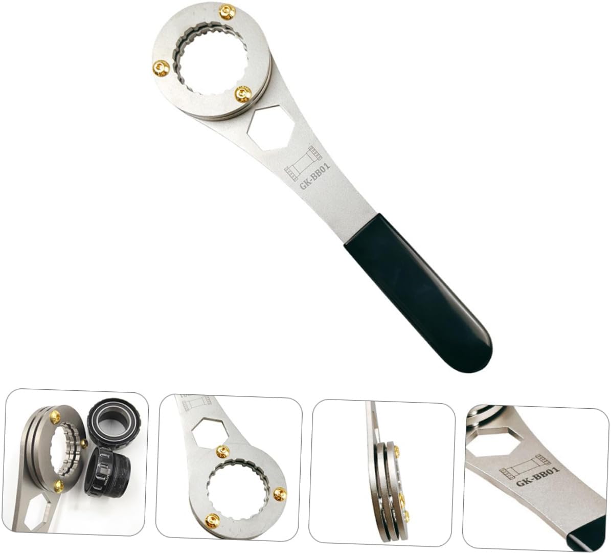 Center Axle Disassembly Wrench Multi Functional Removal Tool for Mountain Road Bikes Durable Stainless Steel Comfortable Grip Precise Design Bike Accessories