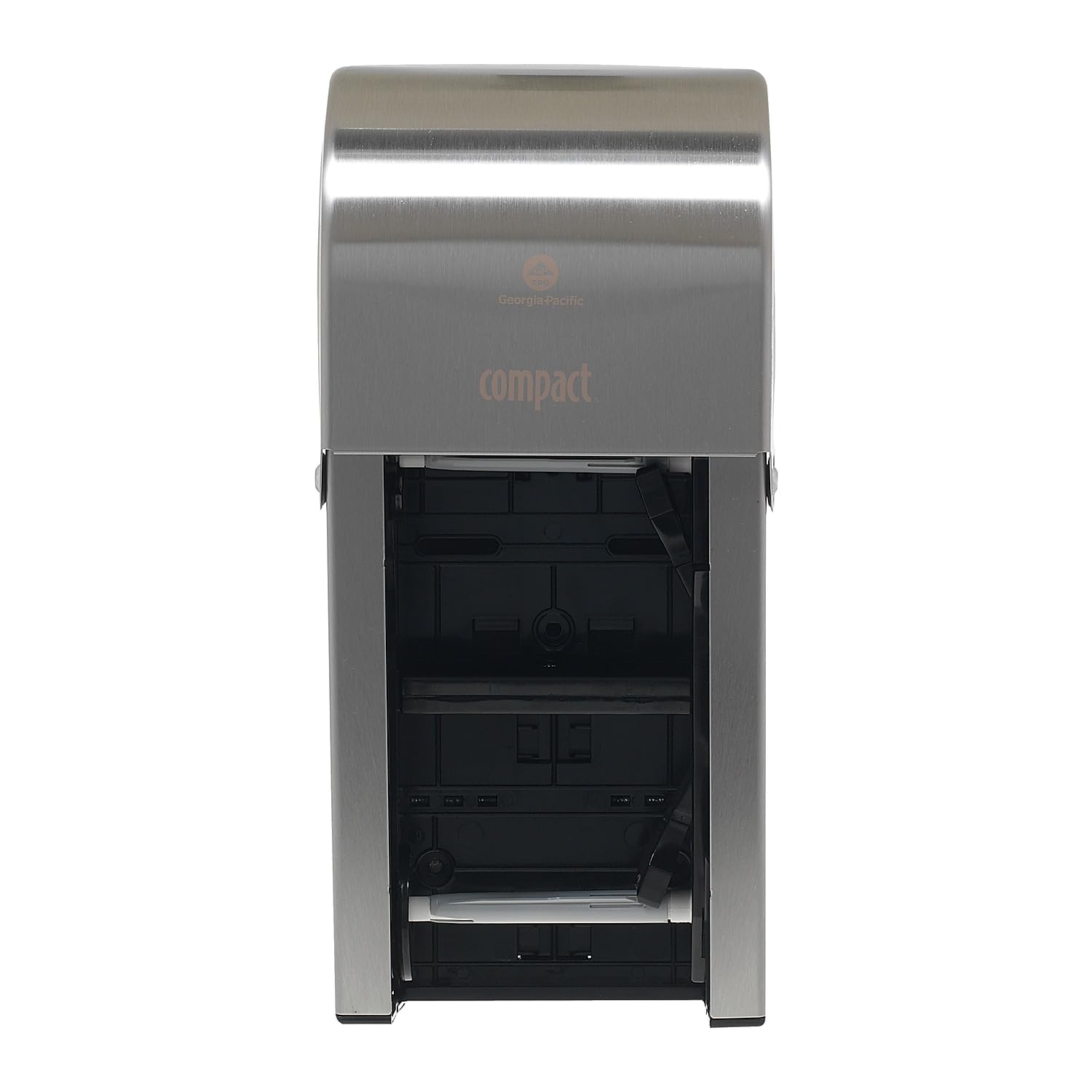 Compact Vertical Double Roll Coreless Tissue Dispenser