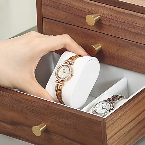 Joyero Organizador de Joyas Caja de joyería de Madera Grande de Lujo Organizador 4 cajón Pendiente de Madera Anillo Collar Reloj de joyería Caja de Estuches de Estuche Caja de Joyas Organizador
