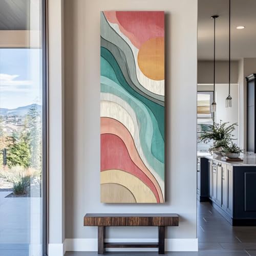 Tableau sur toile de nature pour salon et chambre moderne format haut