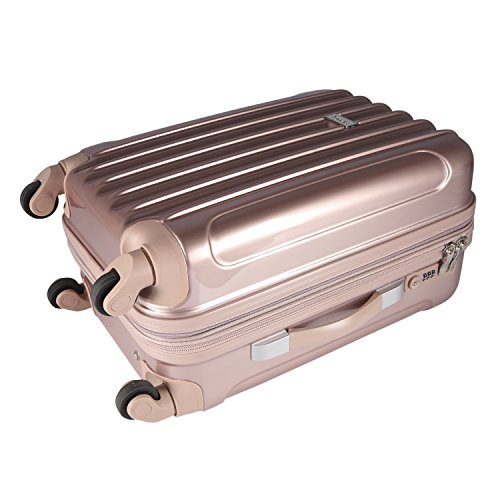 Kensie Women's Alma Hardside Spinner Luggage, Rose Gold, 3-Piece Set (20/24/28) #TOP5