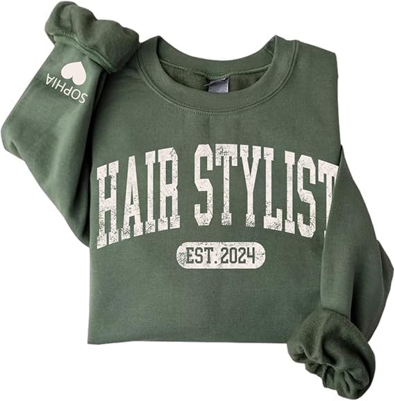 KATIX Custom Hair Stylist Sweatshirt, Custom name Hair Dresser sweatshirt, Hair Therapist Sweatshirt, Hairapist Tshirt Crewneck Multi - Image 4