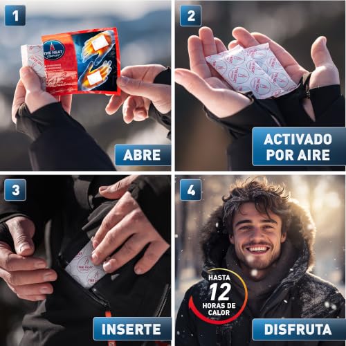 Miniatura 3 de The Heat Company Calentadores Manos - 40 Pares - Extra Cálido - Calienta Bolsillos - 12 Horas De Manos Calientes - Calor Instantáneo - Activado Por Aire - Puro Natural