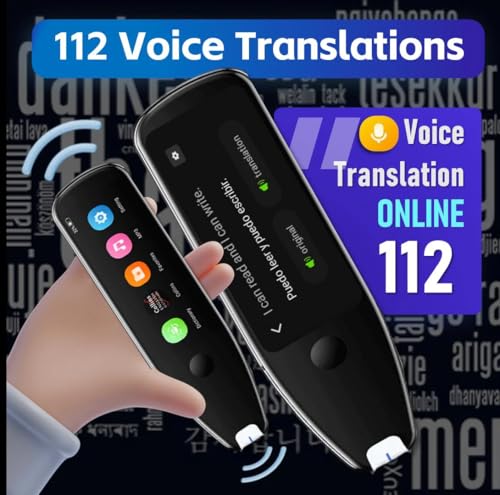 Image of DEVIANT AI Smart Translation Pen | 3.5 Inch Screen | 112 Languages Translator | OCR Scanner & Voice Translator | Bluetooth & Wi-Fi | for Students, Travel, Business and Language Learning Tool