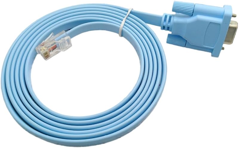 Cable RJ45 a RS232 DB9 Puerto serie de 9 pines hembra a RJ45 macho Cat5 Cable de consola LAN Ethernet Cable de interruptor Compatible con conmutador de enrutador Cisco