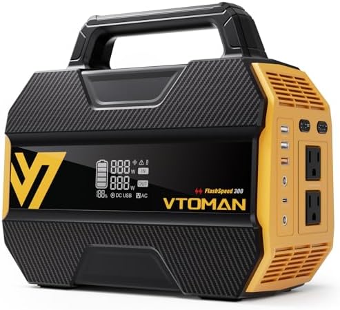 VTOMAN FlashSpeed 300 Portable Power Station, 300W 230Wh LiFePO4 ...