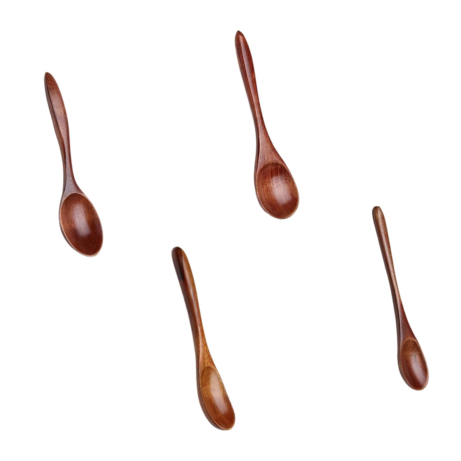 Tsophreniq Natural Nanmu Multipurpose Kitchen Spoon with Lacquers Finish Artisanal Design for Stirring Serving Coffee Soup Honeys and Dessert Natural Camphorwood Kitchenwares