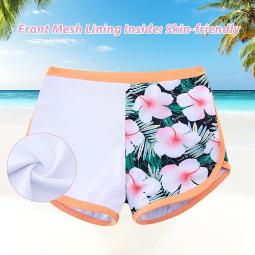 Image of TUONROAD Girls 2 Pieces Rash Guard Swimsuit Long Sleeve Tankini for 4-10 Years