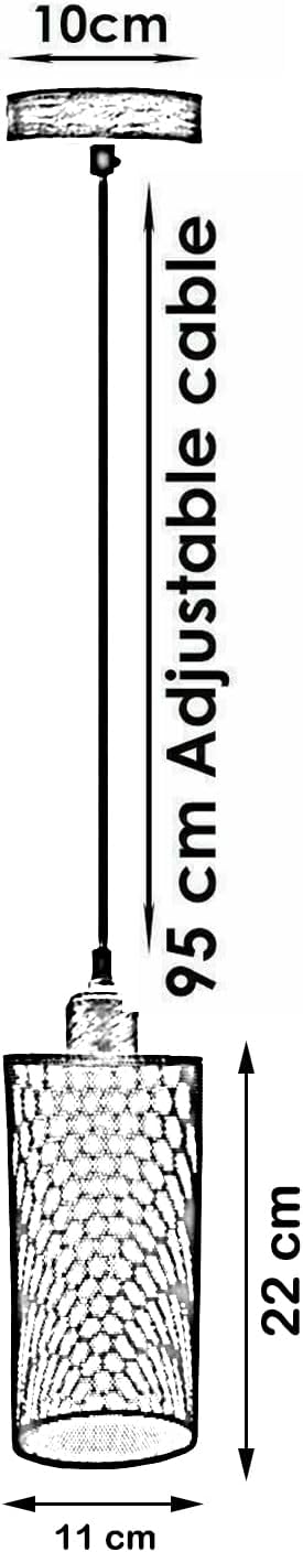 LEDSone LEDSOne Moderne gedecoreerde holle gecombineerde beschermkooi-hanglamp met gloeilamp, veiligheidsnet, industriële lamp, licht voor entree, bar, keukeneiland, eetkamer, bar, woonkamer photo 3