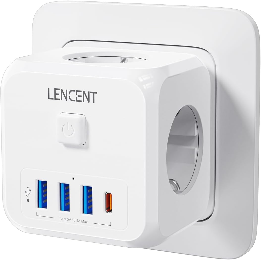 Spina Multisize Con Interruttore Di Sicurezza E 2 Prese USB A-C Acquista Da OBI - Foto 1