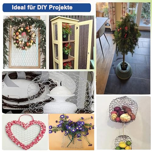 BOAOTX Alambre para conejos, 0,4 x 12 m, alambre para gallinas, rejilla galvanizada, malla fina, malla de alambre de alambre ligero, para cercas de animales, proyectos de jardín y bricolaje - imagen 7