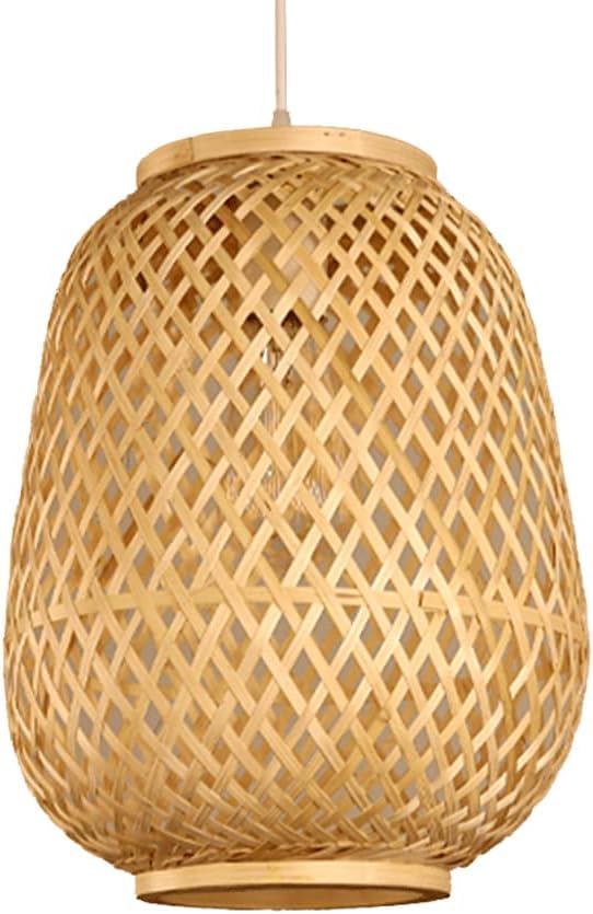 Suspension de Style Chinois en Bambou Tissé À La Main | Luminaire de Luxe