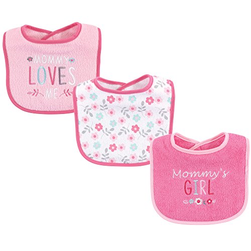Image of Luvable Friends Unisex Baby Cotton Terry Drooler Bibs with Fiber Filling