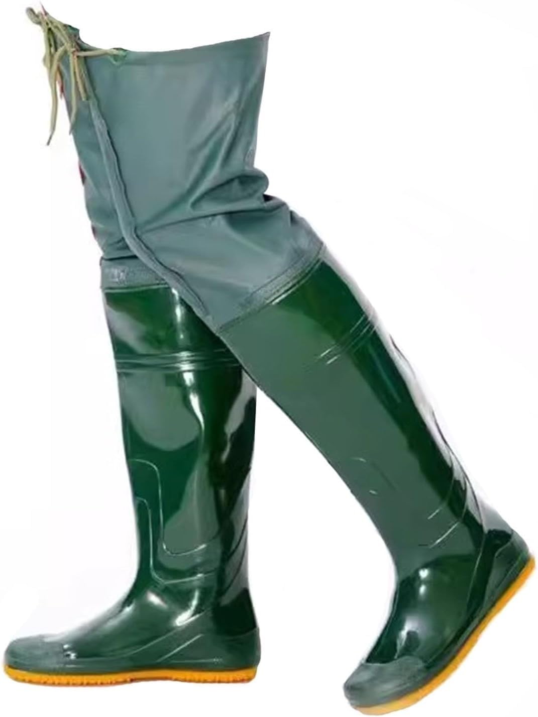 Wodery z PVC, buty do bioder dla mężczyzn i kobiet, gruba podeszwa z wołowiny, lekkie, wodoodporne,(4.5 UK)