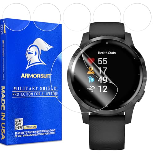 Image of ArmorSuit 6 Pack for Garmin Vivoactive 4S 40mm (2020 Release) Screen Protector MilitaryShield HD Clear TPU Film - Made in USA