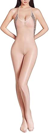 1 Pieza De Lencería Sexy Bodystocking Con Ligas, Diseño De Entrepierna - Foto 4