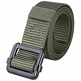moonsix Nylon Belts for Men,Surival Military Style 1.5' wide Webbing Duty Tactical Belt with Metal...