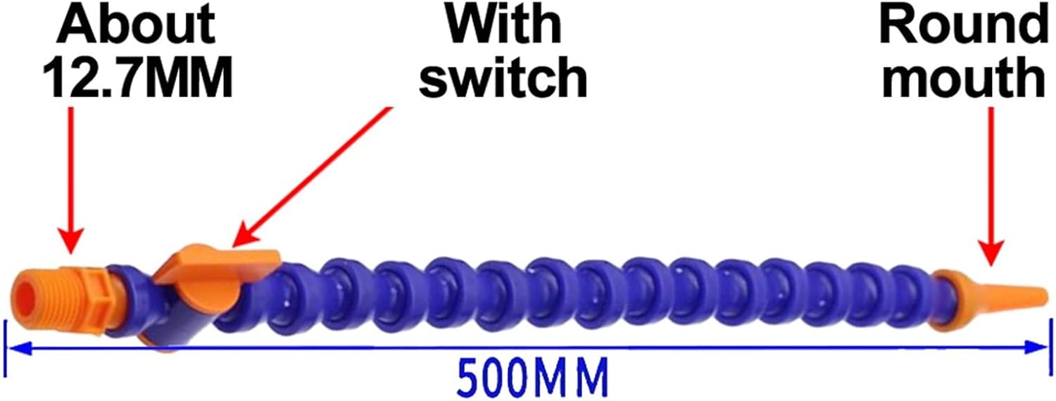 1pcs External Thread Tube Coolant Hose Adjustable Length Quality Corrosion-resistant High Temperature(Switch (round mouth))