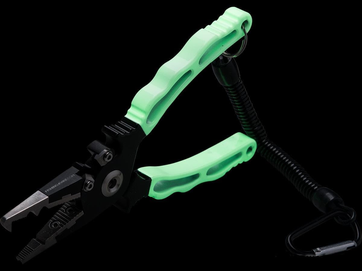 Evike Professional Tracer-Knight Glow-in-The-Dark Sea-Ready Fishing Pliers