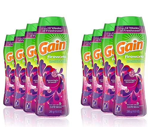 8 Pack Fireworks In-Wash Scent Booster Beads, Moonlight Breeze, 10 Ounce, 4 Count #TOP27