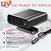 Car Heater, Portable Car Heater for Vehicle Fast Heating Defrost Defogger Plugs into Cigarette Lighter