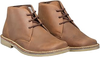 Roamers Leonard Mens Square Toe Suede Leather Desert Boots Sand