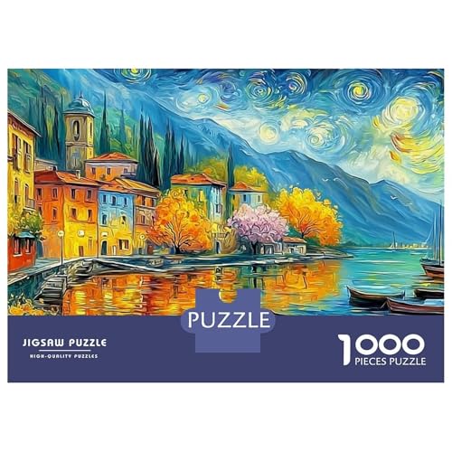 Puzzle de 1000 piezas de ciudad nocturna, el regalo ideal de entrenamiento cerebral en casa