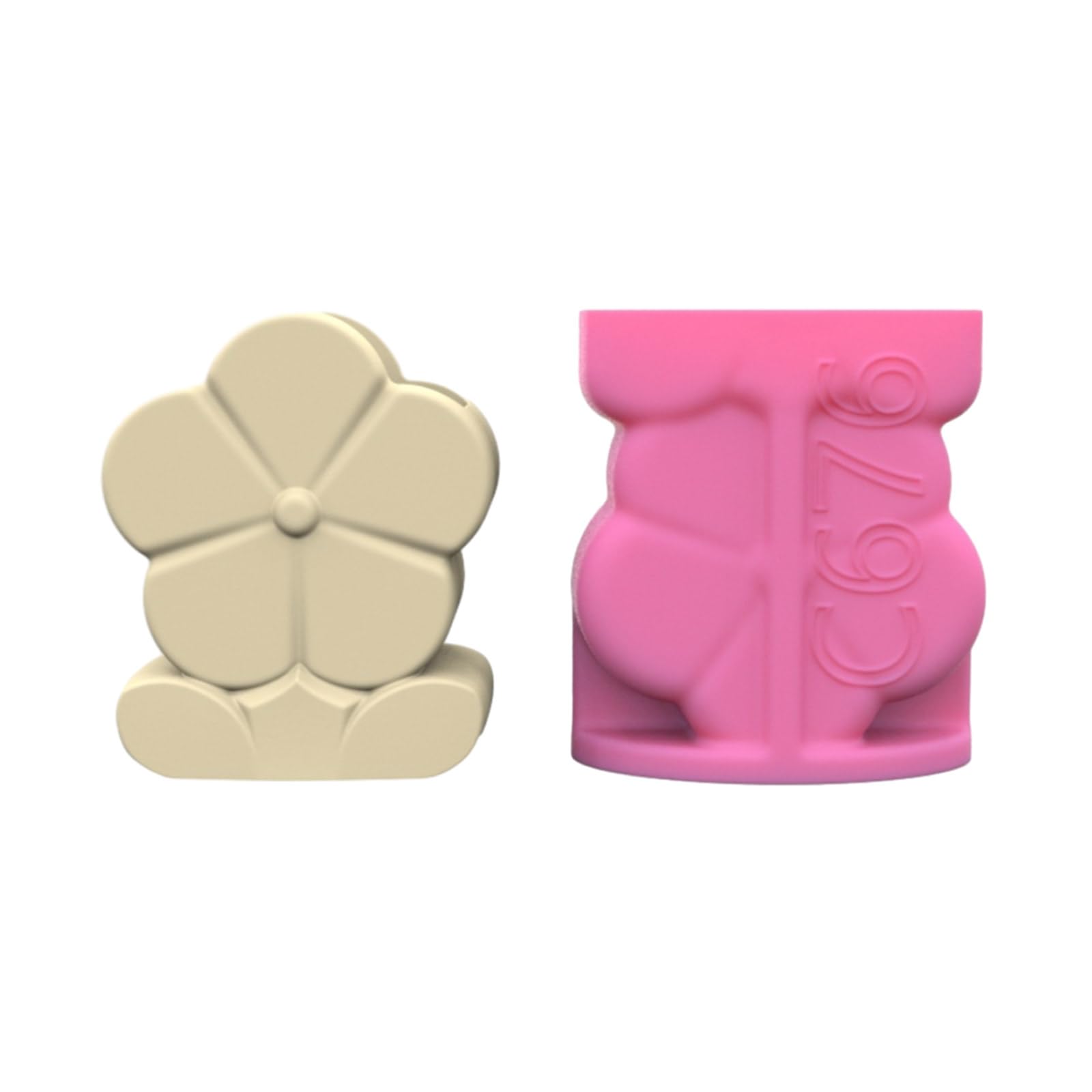 Moule en silicone floral pour pots de fleurs et bougeoir en ciment