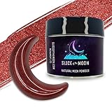 Slice of the Moon: Wine Red Mica Powder 28g, Natural Mineral Mica, Cosmetic Grade for Lipstick Lip Gloss Bath Bombs Epoxy Resin Face Blush Powder Eye Pencil Dye Pigments Candle Making