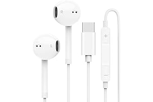 Audífonos Tipo C con Cable para iPhone 15, iPad Pro y Otros Dispositivos
