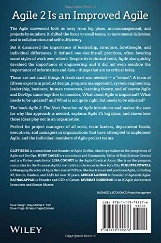 Back cover of Agile 2: The Next Iteration of Agile book with author details and ISBN