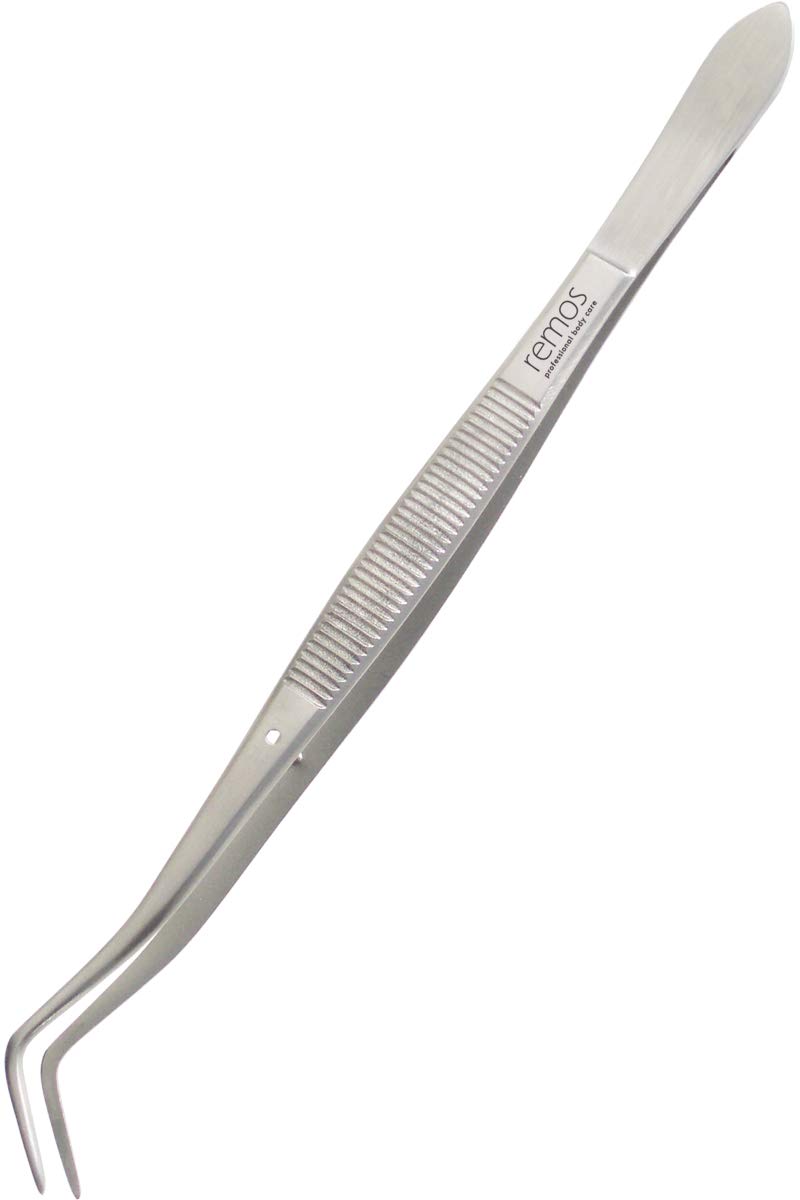 remos professional body caretweezers smooth gripping area, curved, length 16 cm