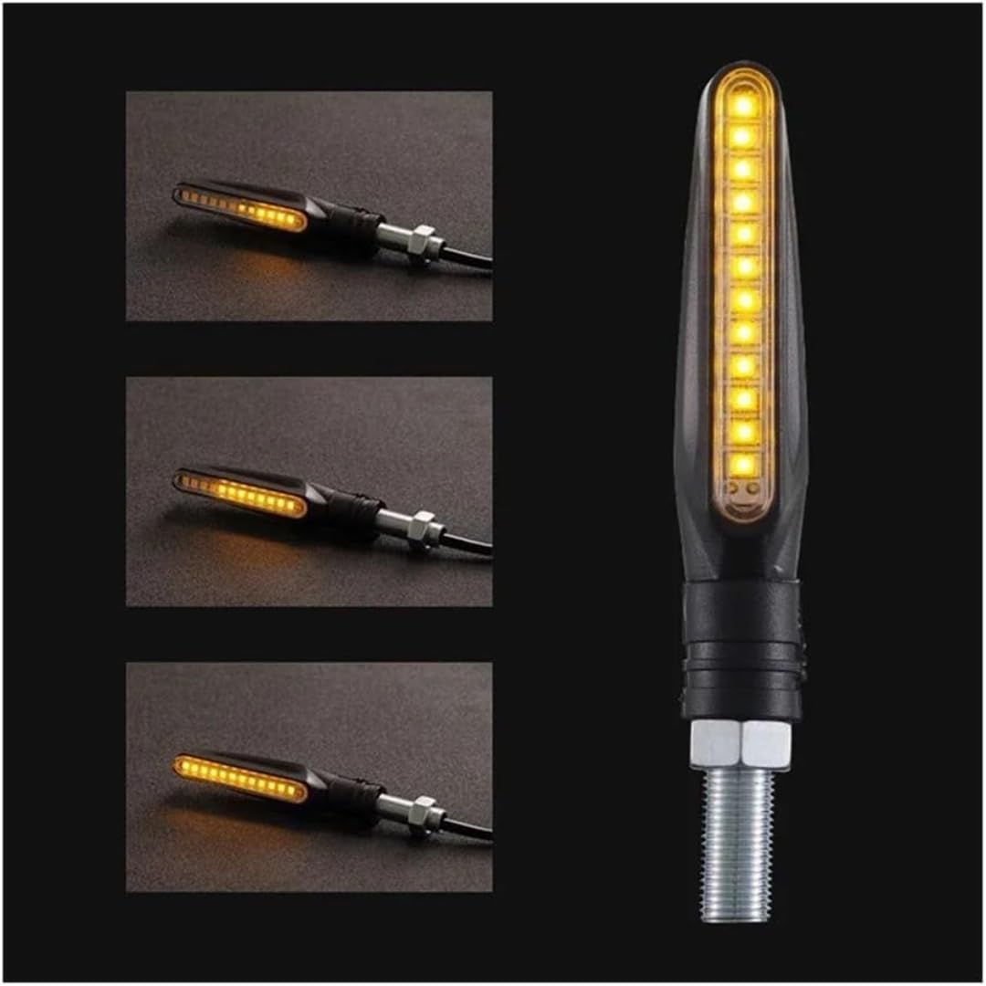 Generic Mini uniwersalne wskaźniki Dla ZX6R Dla ZX10R Uniwersalne światła kierunkowskazów motocyklowych 10 mm 12 diod LED Światła kierunkowskazów DRL Migające światła Lampa tylna