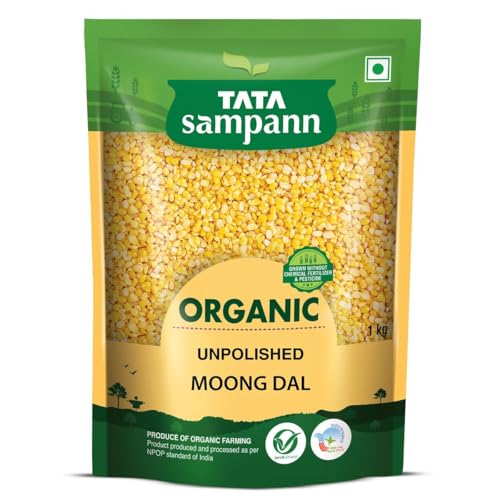 Image of Tata Sampann Organic Unpolished Moong Dal, 1kg