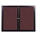 36"H x 48"W Enclosed Outdoor/Indoor Bulletin Board, 2 Doors, Bronze Aluminum Frame Finish, Berry Vinyl Surface