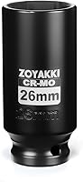 Vista 47 de Enchufe de impacto profundo de 1/2" x 19 mm de 6 PT, CR-MO, enchufe de tuerca de eje de 1/2 pulgada de 6 puntos para fácil remoción de tuercas