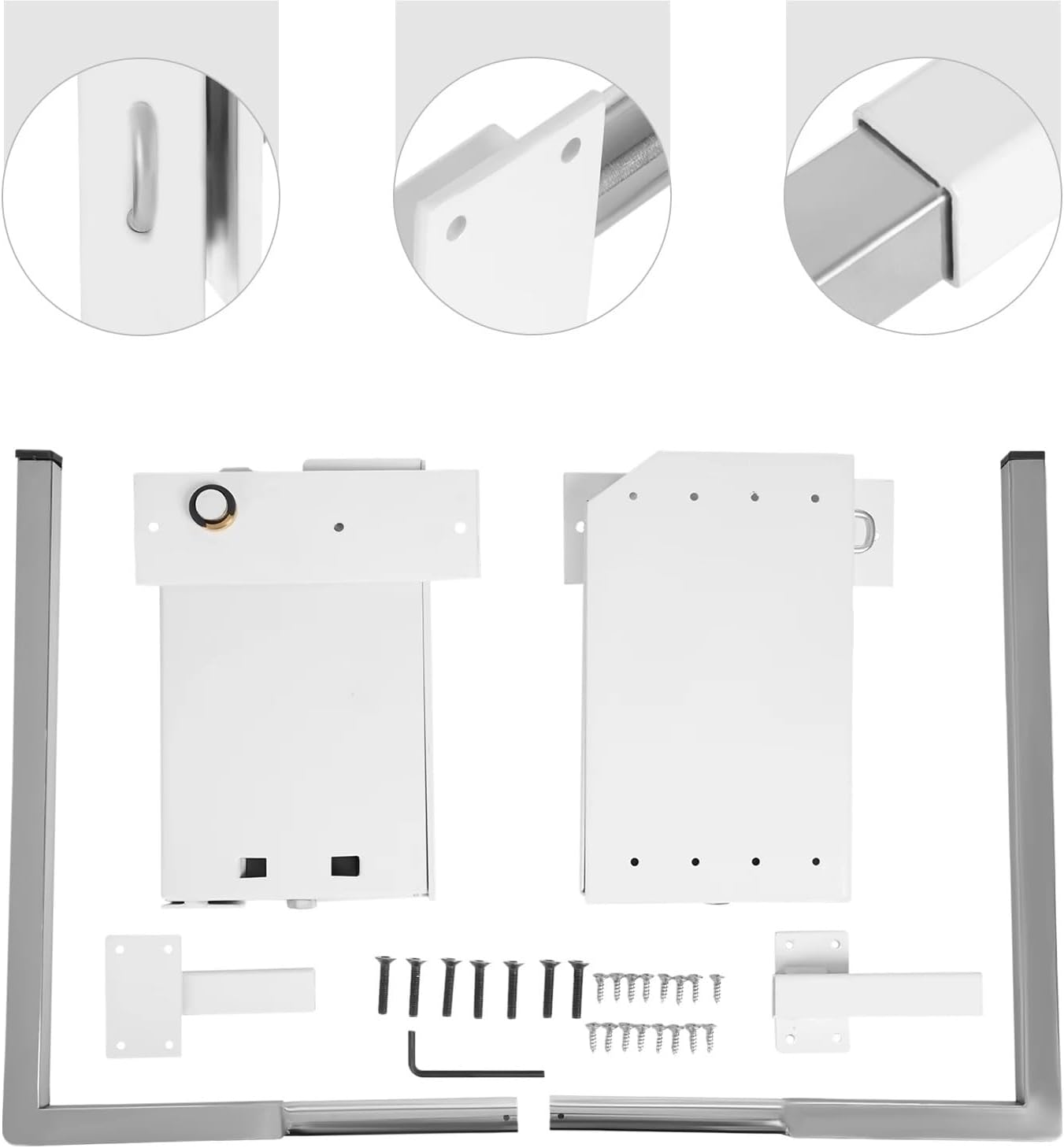Bed Rail Brackets, Wall Bed Mounting Hardware Kit Mechanical Hardware Adjustable Heavy Duty