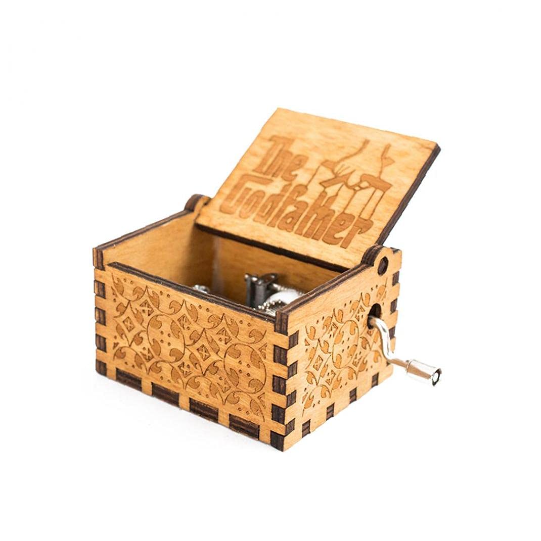 BaiBnn Retro Music Box Carved Music Box Hand Cranked Godfather Music Box Mechanism Musical Box Gift,Cooking Utensils