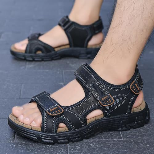 Mens Hiking Sandals, Casual Wear Open Toe Water Shoes, Sport Sandals with Adjustable Straps, for Outdoor Beach Walking2