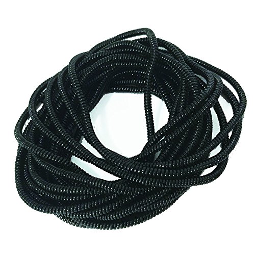 Restonc 10pcs Spring Protector Cover Cable Line for Phone USB Data Sync Charging Cable (Black)