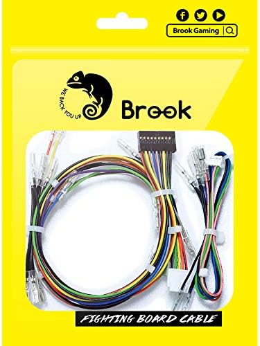 Brook Fighting Board Cable 20-Pin Harness with 4-Pin Button Harness for DIY Arcade Stick Builds, Compatible with Brook Fighting Boards, Sanwa and Seimitsu Buttons, Joystick and Button Wiring Set