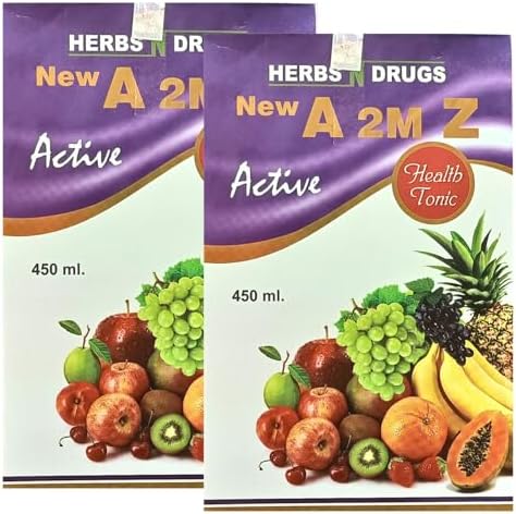 Ayurvedic A 2M Z Active Tonic | Loss of Appetite | General Weakness | Immunity Booster | Vitamin | 450ml | Pack Of 2