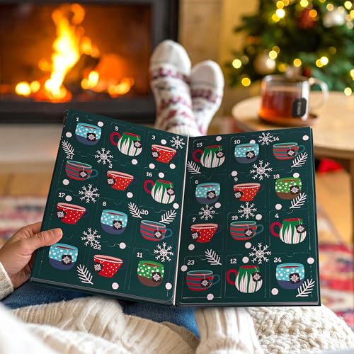 ستاش تي مجموعة متنوعة من عينات الشاي للعطلات 24 يوم من ادفينت كاليندر 2025 - شاي اسود واخضر وعشبي