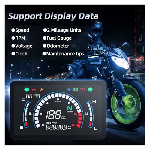 Compteur de vitesse de moto EX5 au tableau de bord numérique robuste - 2
